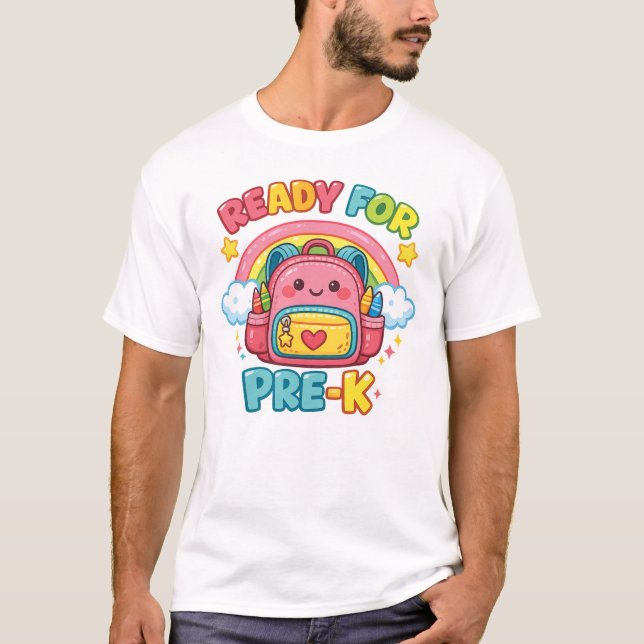 Redo för förskola  Regnbåge tillbaka till skolan d T Shirt (Framsida)