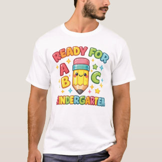 Redo för förskoleklass Söt penna regnbåge ABC T Shirt