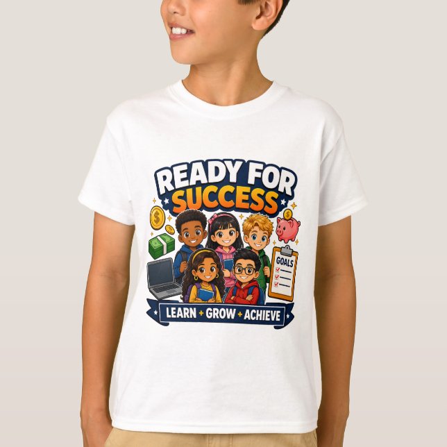 Redo för framgång Barns karriärberedskap T Shirt (Framsida)