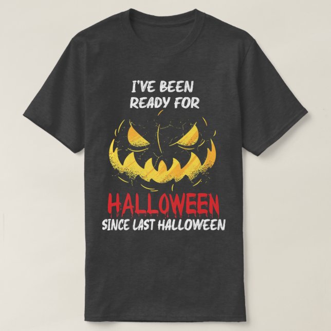 Redo för Halloween, Jack o lantern Halloween-kostn T Shirt (Design framsida)