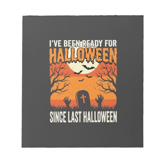 Redo För Halloween Kyrkogårdsdesign_1 Anteckningsblock (Framsida)