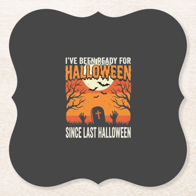 Redo För Halloween Kyrkogårdsdesign_1 Underlägg Papper (Framsida)