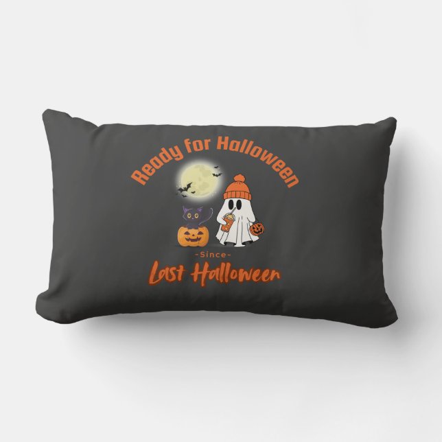 Redo för Halloween sedan sista Halloween T-shirt Lumbarkudde (Framsida)