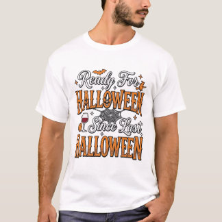 Redo För Halloween Vintage Gravyr T-Shirt Design