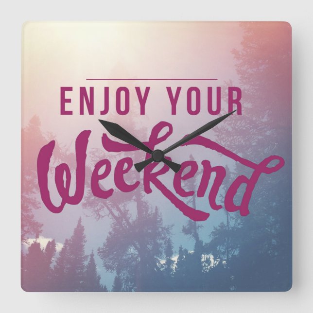 Redo för helgen fyrkantig klocka (Framsida)