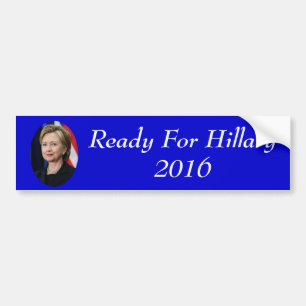 Redo för Hillary Bildekal