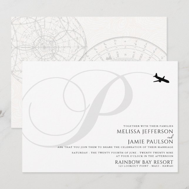 Redo för inledande bröllopsinbjudan inbjudningar (Fram/baksida)