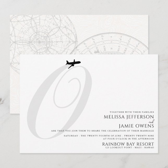 Redo för inledande bröllopsinbjudan inbjudningar (Fram/baksida)