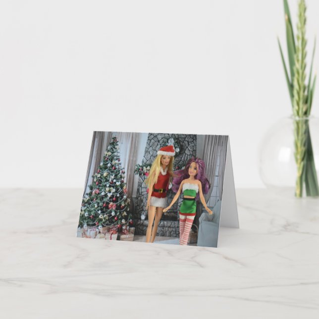 Redo för jul. Julkort Kort (Framsida)