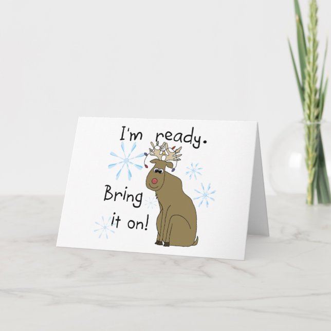 Redo för julskjortor och julklappar helgkort (Framsida)