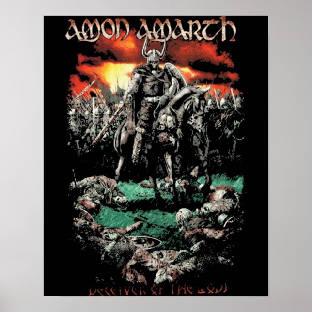 Redo för Krig Amon Amarth Retro Young Music Poster (Framsidan)