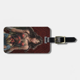  Redo för kvinnlig slagord Tecknad konst Bagagebricka