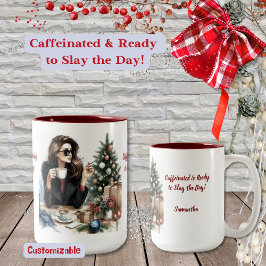 Redo för kvinnor att ta på sig Helgdag, vattenfärg Två-Tonad Mugg