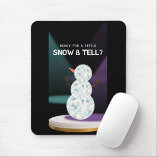 Redo för lilla Snö och säg till Discoball Snögubbe Musmatta