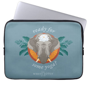 Redo för lite Yoga? - Den vita Lotus Laptop Fodral