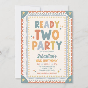 Redo För Party Whimsical Pojke 2-års Födelsedagsfi Inbjudningar
