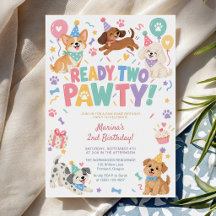 Redo För Pawty Valp Hund Tema 2-års Födelsedagsfes