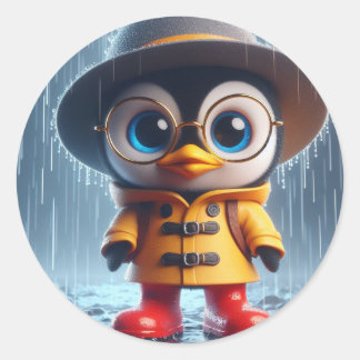 Redo för Penguin Runt Klistermärke