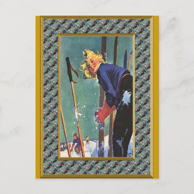 Redo för pisten helg vykort (Framsida)