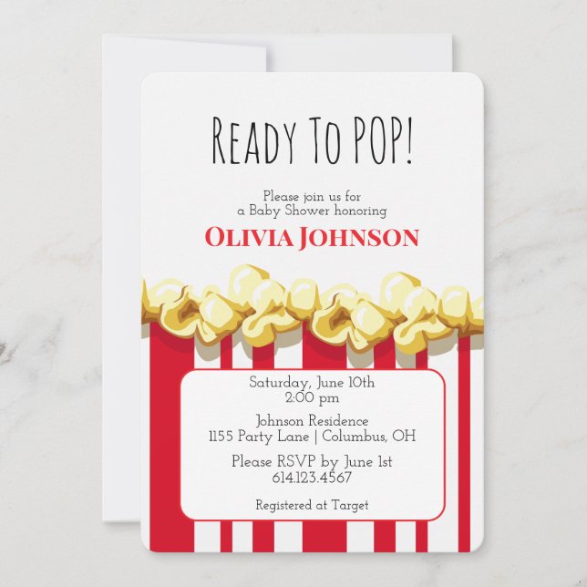 Redo För POP! Baby Shower Inbjudan (Framsida)