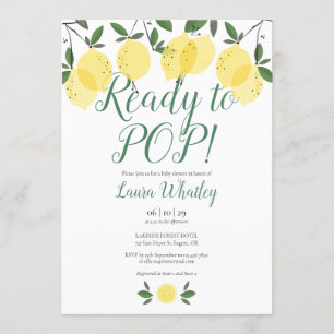 Redo för POP Citroner Baby Shower Inbjudningar