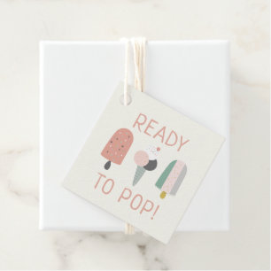 Redo För Pop Glass Baby Shower Presentkort Gåvor Etiketter