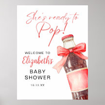 Redo För Pop Soda Flaska Baby Shower Välkomstskylt