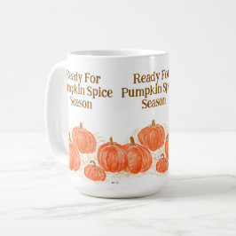 Redo för Pumpkin Spice Season Watercolor Pumpkin Kaffemugg