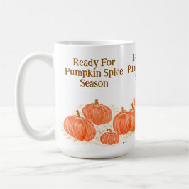 Redo för Pumpkin Spice Season Watercolor Pumpkin Kaffemugg