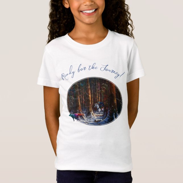 Redo för resan! fantasivärld skogs konst t shirt (Framsida)