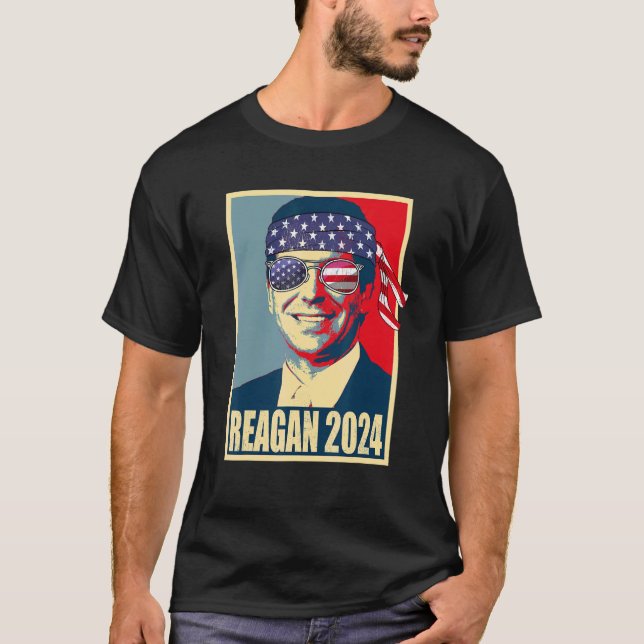 Redo för Ron Desantis 2024 Reagan 2024 T Shirt (Framsida)