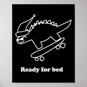 Redo För Säng Dinosaurie Skateboard  Poster