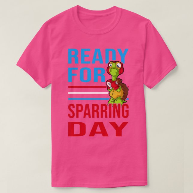 REDO FÖR SPARRING DAY Muay Thai Boxtraining Boxin T Shirt (Design framsida)