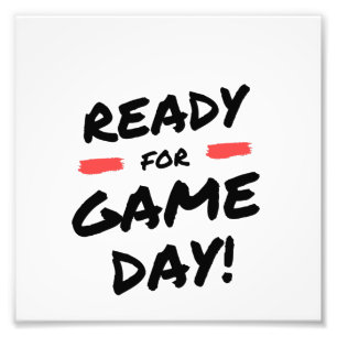 Redo för speldag fototryck