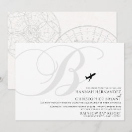 Redo för start B Initial Bröllop Inbjudningar