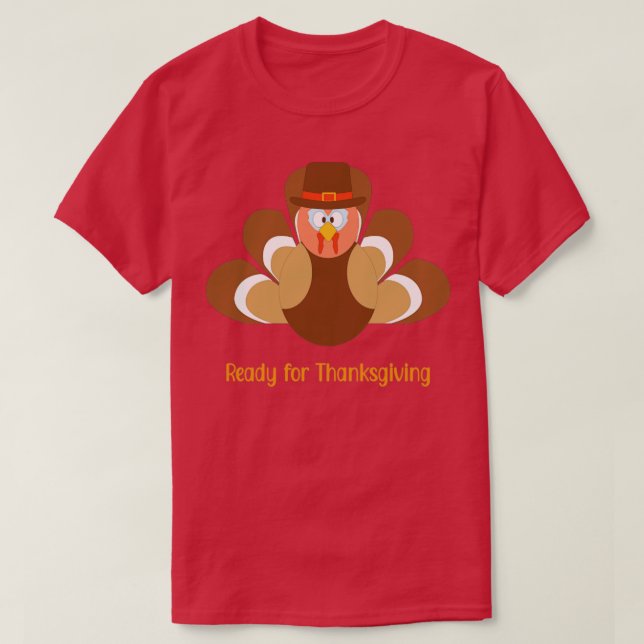 Redo för thanksgiving Turkiet T Shirt (Design framsida)