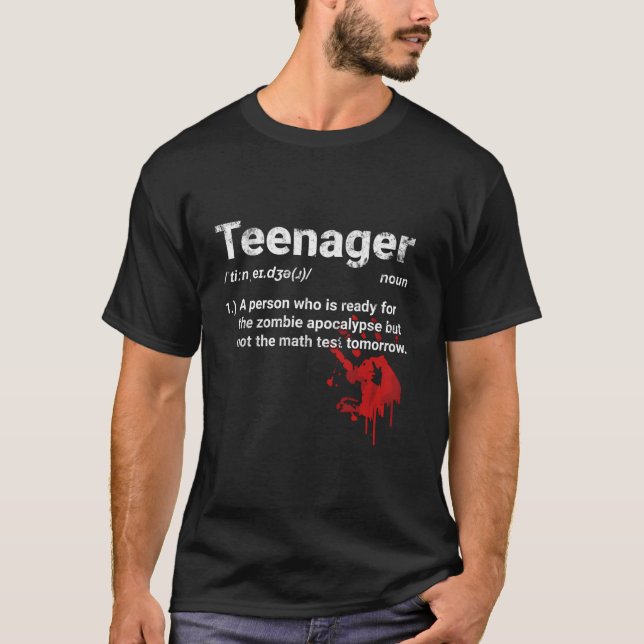 Redo för tonerdefinition för Zombie Apocalypse Bu T Shirt (Framsida)