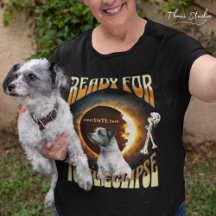Redo för total Eclipse 2024 Cute Hund Vintage