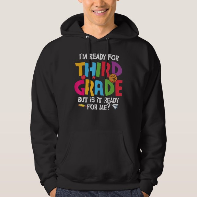 Redo För Tredje Klass Söt 3:e Klass 1 Hoodie (Framsida)