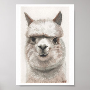 Redo för tryck för Alpacaleendekonst till att