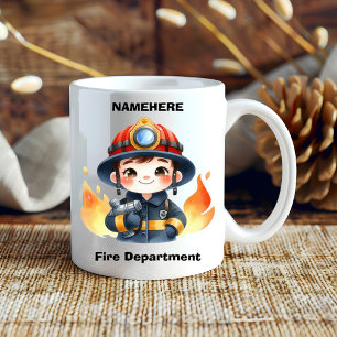 Redo för unga brandmän kaffemugg