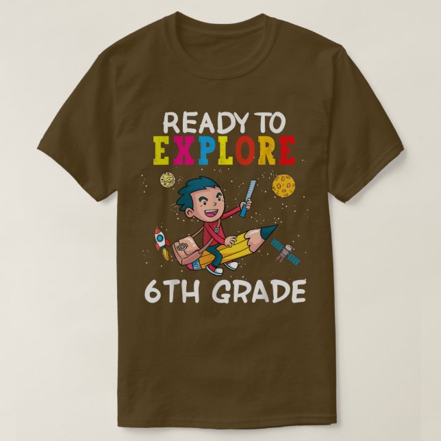 Redo för utforskning av 6e Klass Back to school Ex T Shirt (Design framsida)