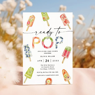 Redo för vattenfärgspopup-fönster för popup-babykl inbjudningar
