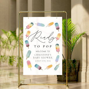 Redo för vattenfärgspopup-fönster för popup-babykl poster