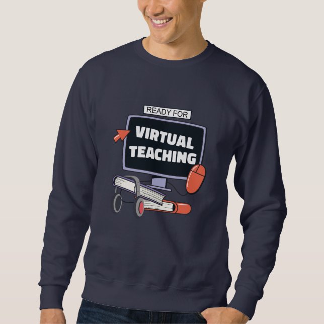 Redo för virtuell undervisning lång ärmad tröja (Framsida)