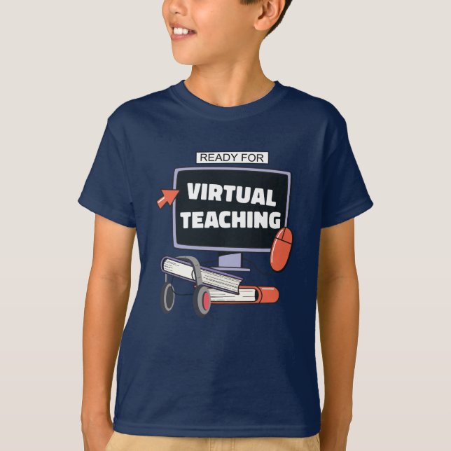 Redo för virtuell undervisning t shirt (Framsida)