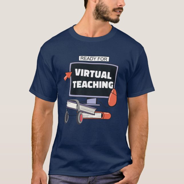 Redo för virtuell undervisning t shirt (Framsida)