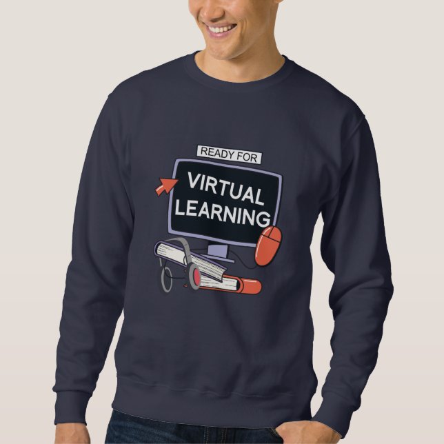 Redo för virtuellt lärande lång ärmad tröja (Framsida)