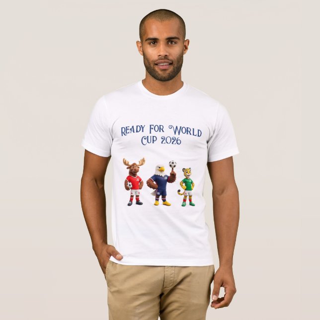 Redo För VM 2026 Värdnationer T-Shirt (Hel framsida)