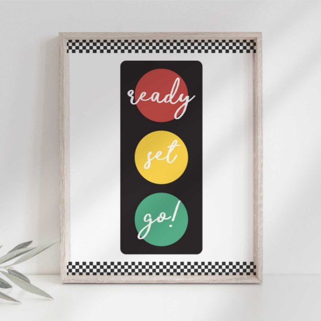 Redo Kör Go Racingfestskylt Fototryck (Skapare uppladdad)